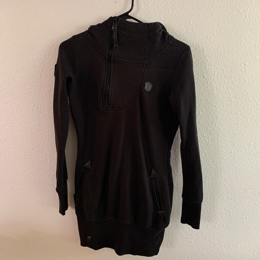NAKETANO // Black Tunic Hoodie
